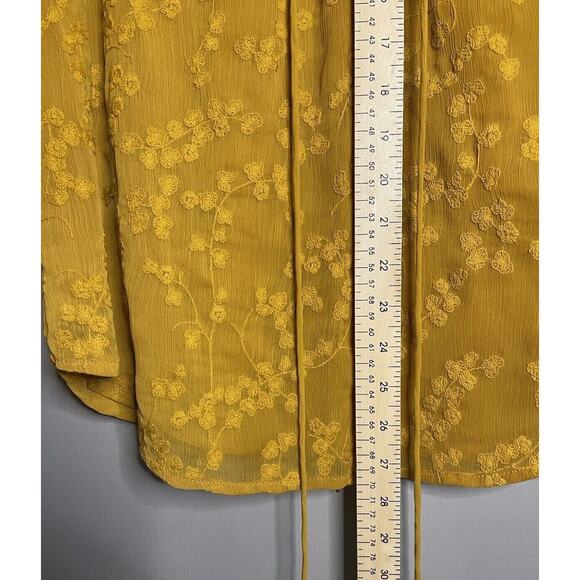 Anthropologie Maeve Size 8 Blouse Lace Up Front Floral Embroidered Sleeveless - Picture 5 of 8